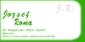 jozsef rona business card